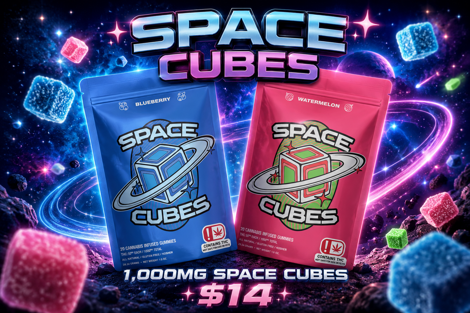 SALE!!!  SPACE CUBES - 1,000